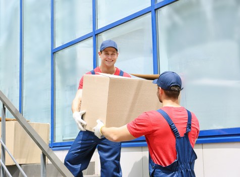 House movers working on a residential move in Charlton