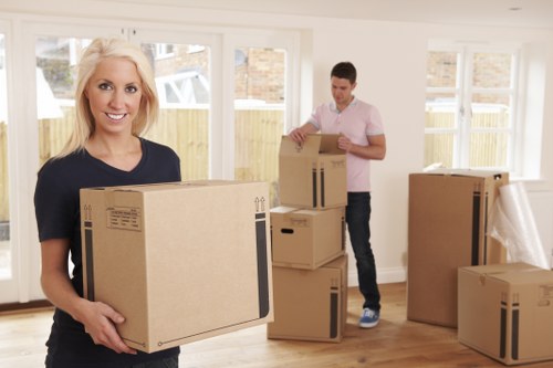 Retail and office items being loaded for a local commercial relocation