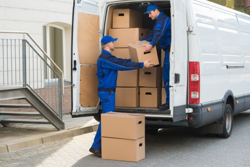 Moving boxes and household items with a man and van in Charlton