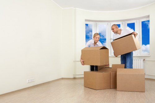 Careful loading and unloading during a Charlton removal service