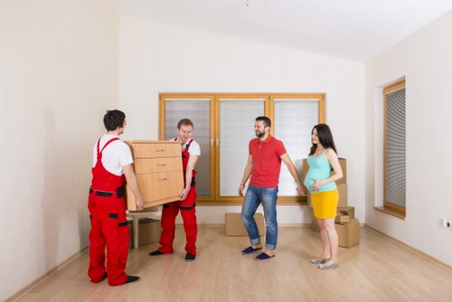 Packing and loading items into a moving truck in Charlton