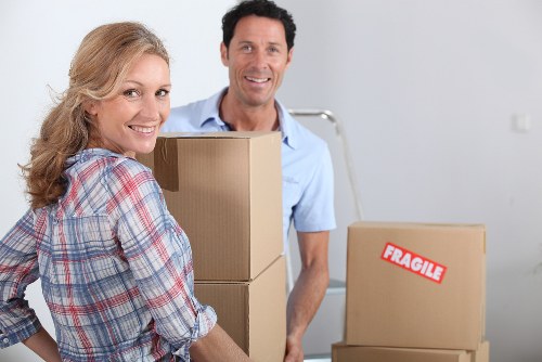 Local Charlton moving team loading furniture into a van