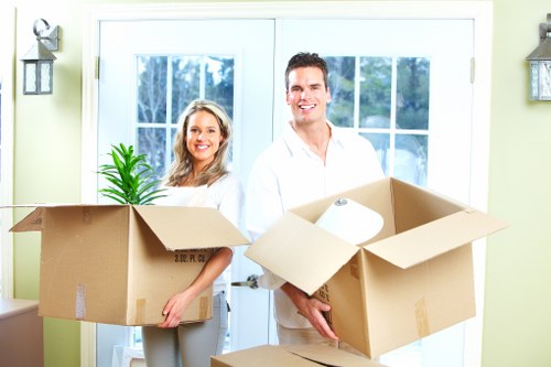 Removal van prepared for a Charlton neighbourhood move