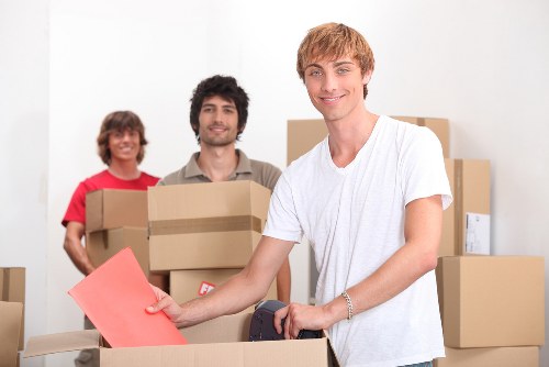 Careful loading of household furniture during a Charlton move